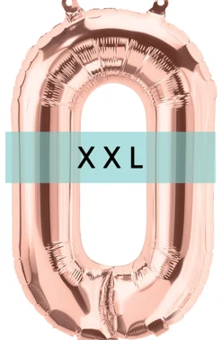 Zahlen Ballon 0 XXL Roségold