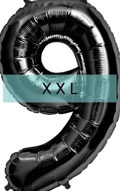 Zahlen Ballon 9 XXL Schwarz