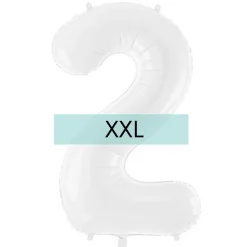 Zahlen Ballon 2 XXL Weiß