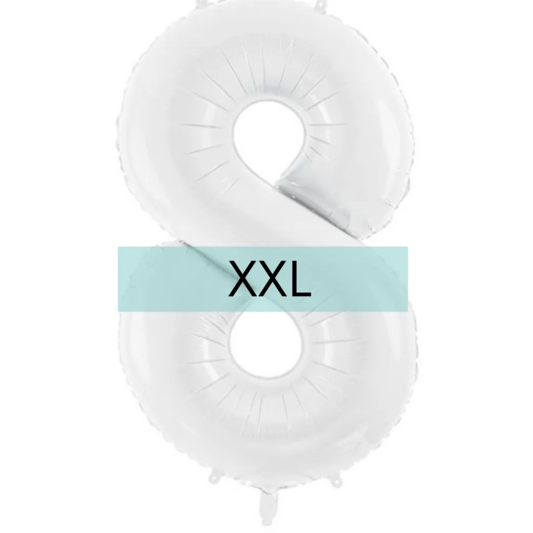 Zahlen Ballon 8 XXL Weiß
